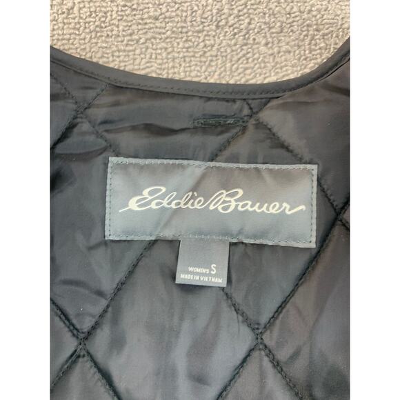 Eddie Bauer Women's S Black Quilted Lined Coat Outerwear‎ Jacket - Picture 3 of 9